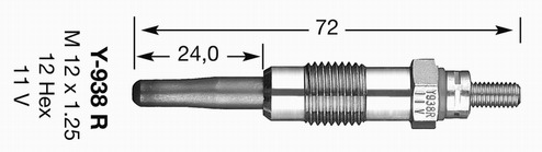 NGK Izzítógyertya Y-938R_NGK